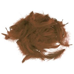 Piórka dekoracyjne Czakos w torebce 10g, Brązowe